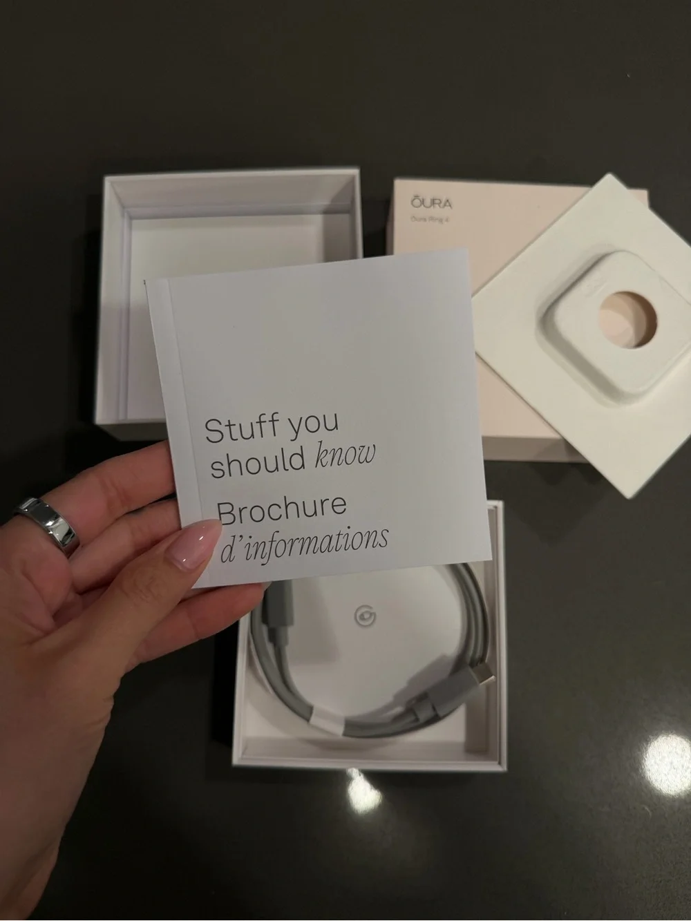 ŌURA Ring 4  - Silver Ring (Size 8)